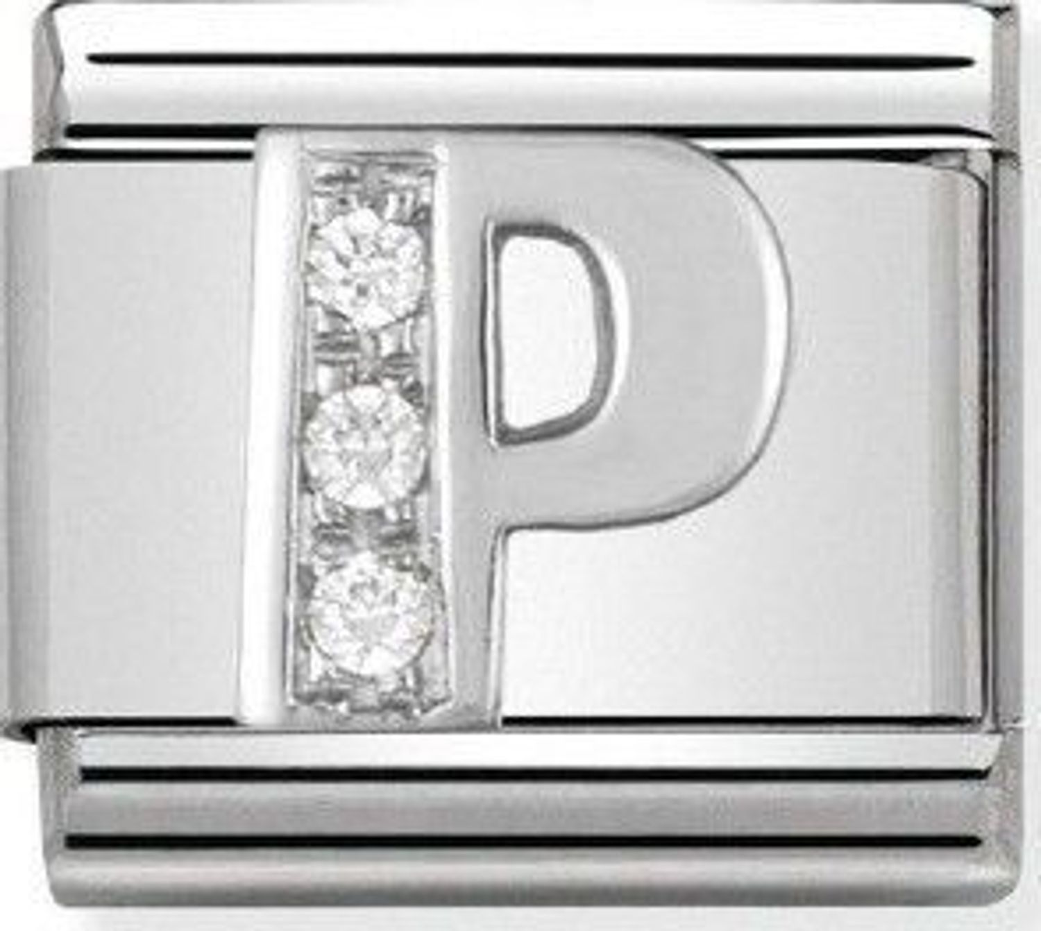 Charms Nomination Classic – Litera P z cyrkoniami srebro 330301 16.jpg